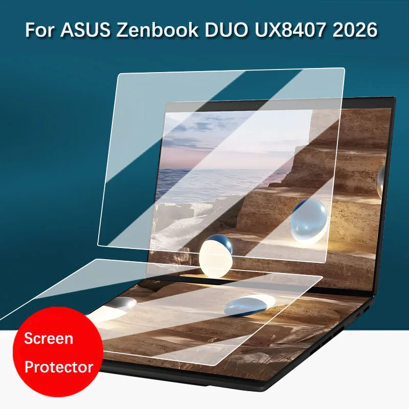 Main Screen film + Secondary Screen film For ASUS Zenbook DUO (UX8407) UX8407AA 2026 notebook screen protective film 14-inch