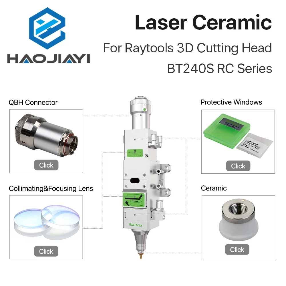 

Лазерная керамика серии BT240S RC диаметром 19,5 мм, держатель сопла для режущей головки Raytools 3D волоконного лазера