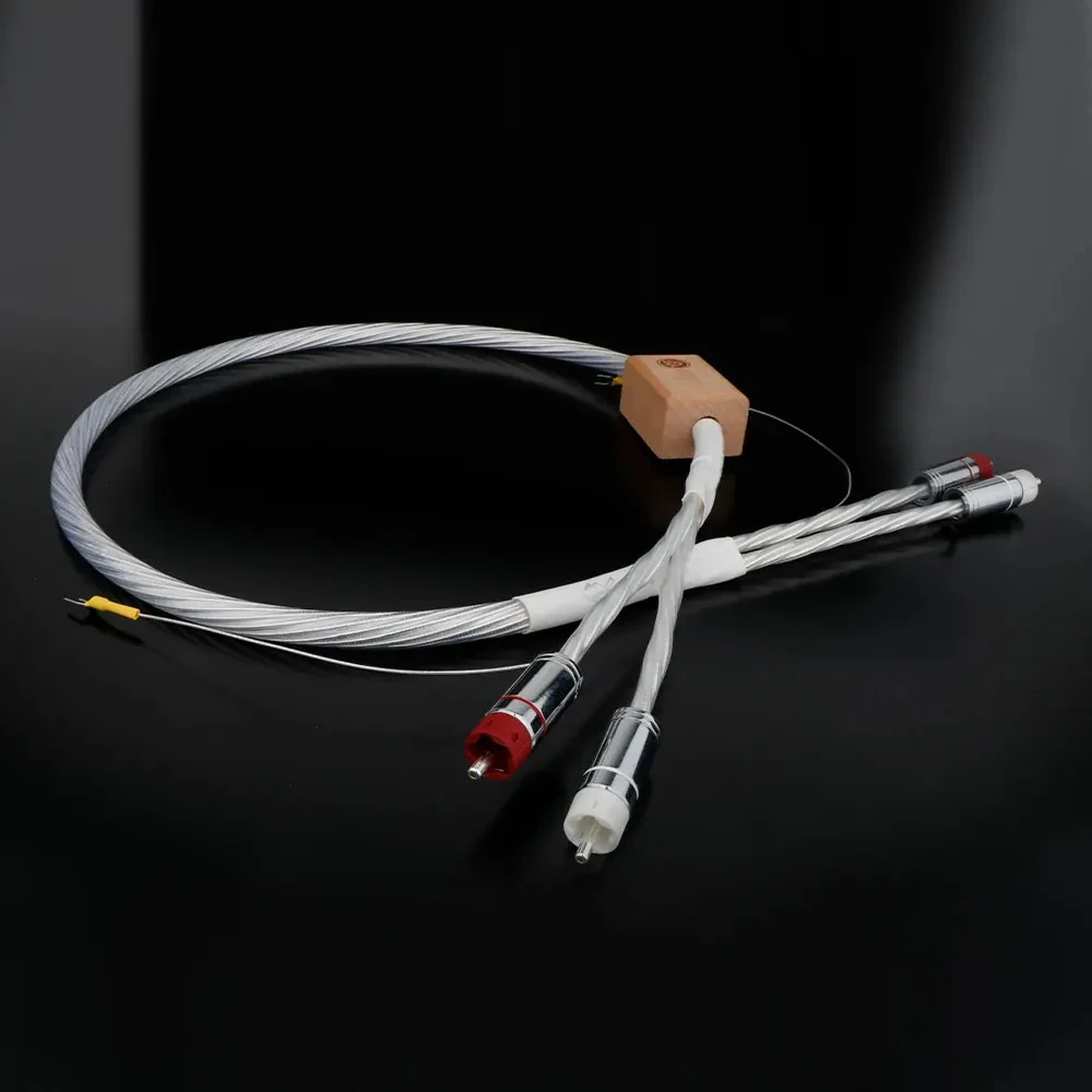 

HI-END HiFi Fever Audio RCA Signal Cable Double Lotus Sterling Silver Audio Cable CD amplifier tube cable