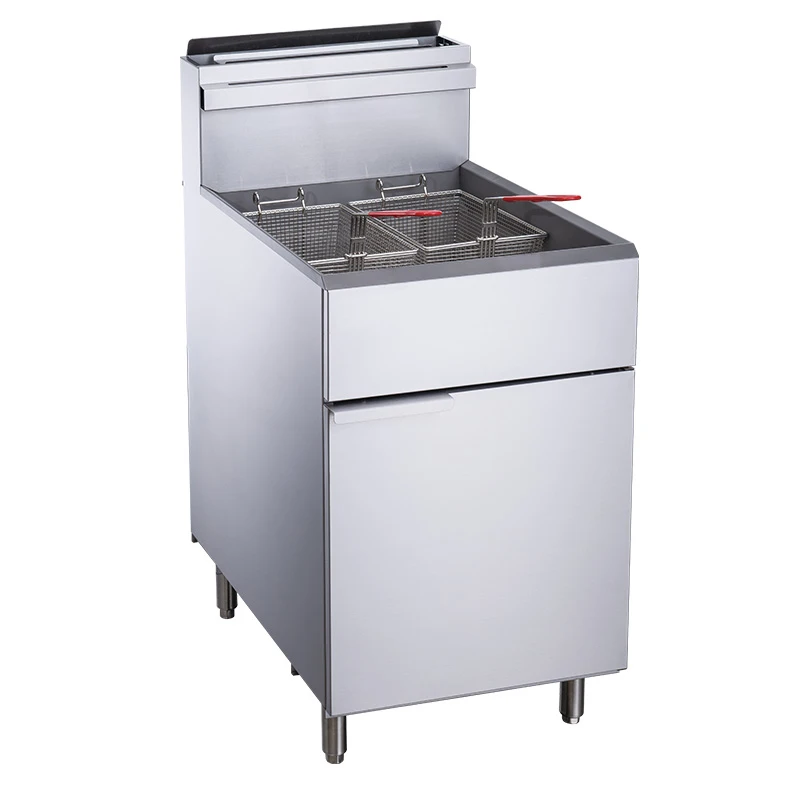 Gas Commercial Fryers Restaurant Double Tank Stainless Steel Gas Deep Fryer Commercial Fried Chicken Dukers Brand