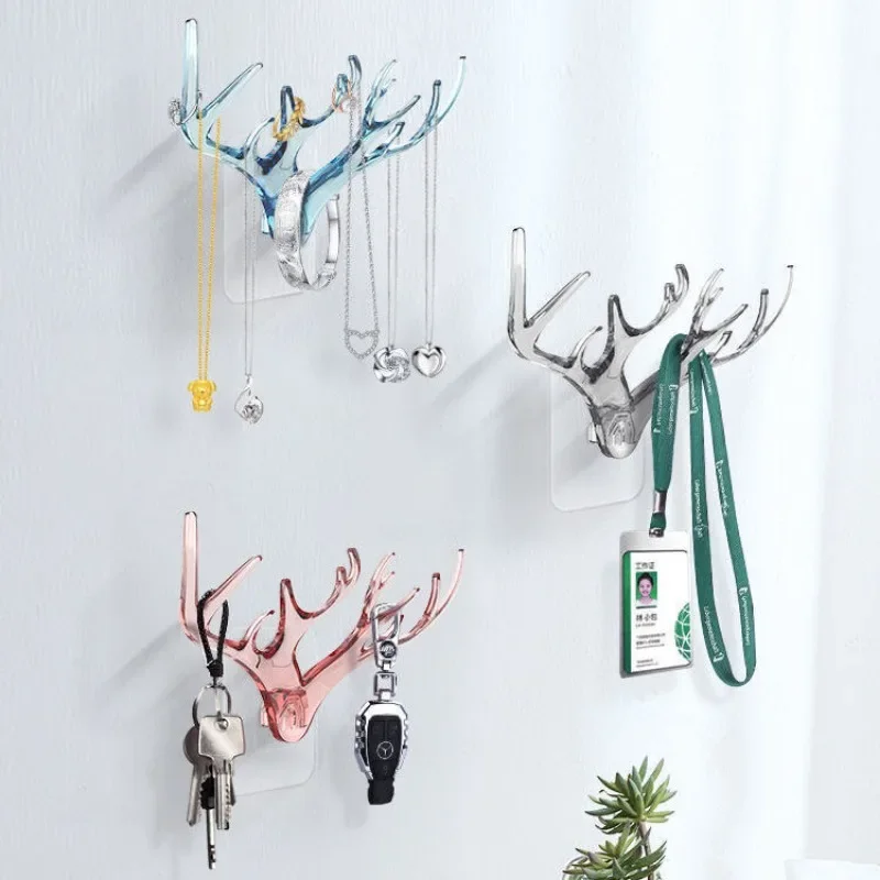 Antler Home Decoration Hook Wall Shelf Hanging Creative Personality Deer Head Wall Key Rack Decoration