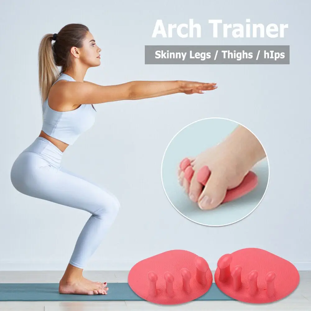 1 Pair Portable Yoga Fitness Arch Foot Arch Foot Trainer Strength Training Leg Toes Sole Correction Leg Muscle Exerciser