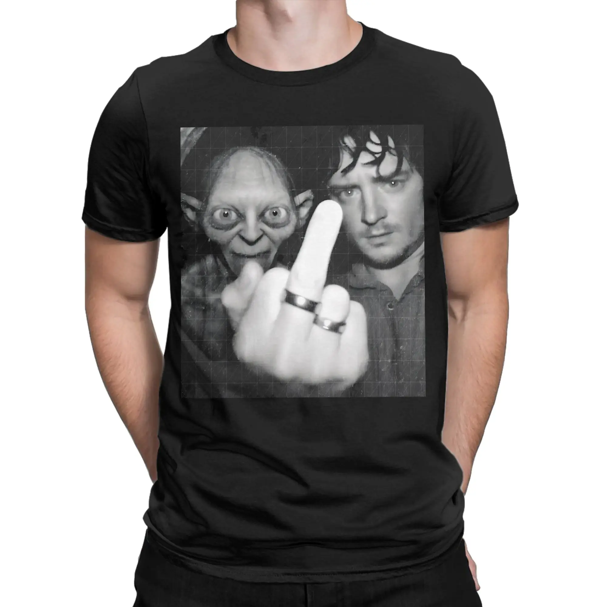 L-Lords Of The R-Rings Meme T Shirt for Men Cotton Vintage T-Shirt Round Neck  Tees Short Sleeve Clothing Classic