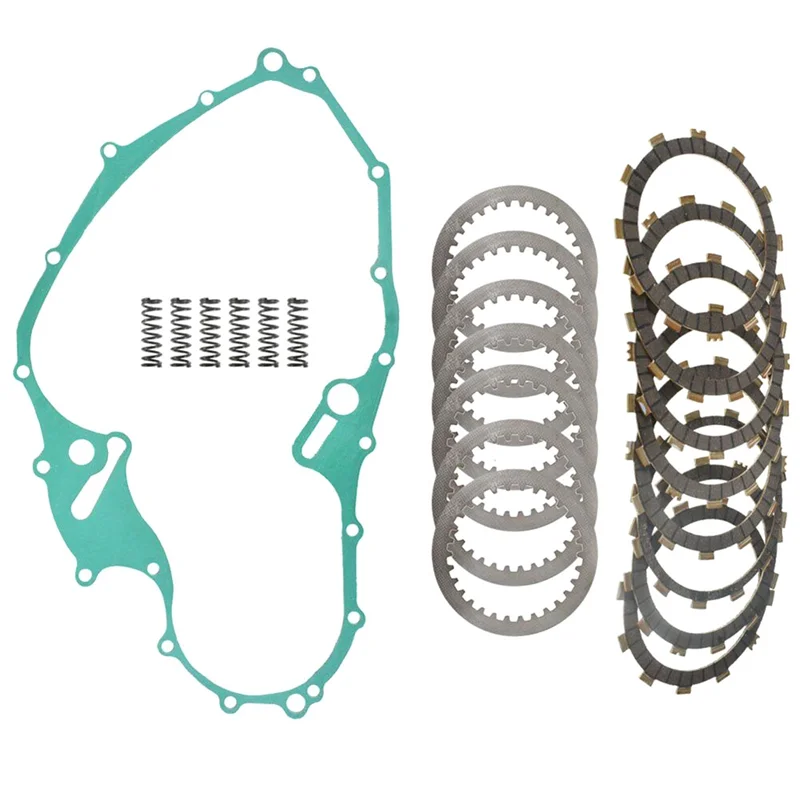 For 06-18 Yamaha Raptor 700 700R Clutch Kit Fiber Friction Discs+Springs+Gasket 5TG-16331-00-00 4X7-16325-00-00