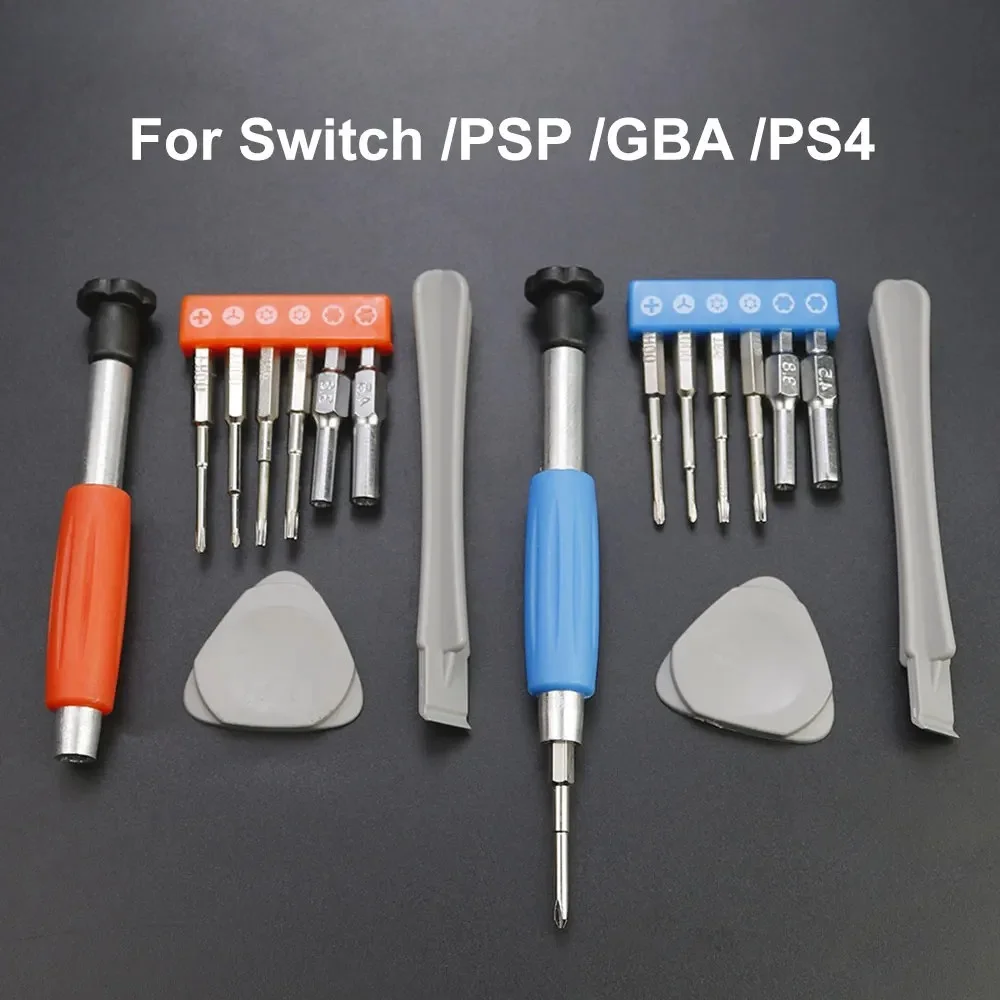 Precision Screwdriver Set for Game Console Repair, Multifunctional Disassembly Opening Tool Kit for Switch, PSP, 3DS XL, GBA SP.