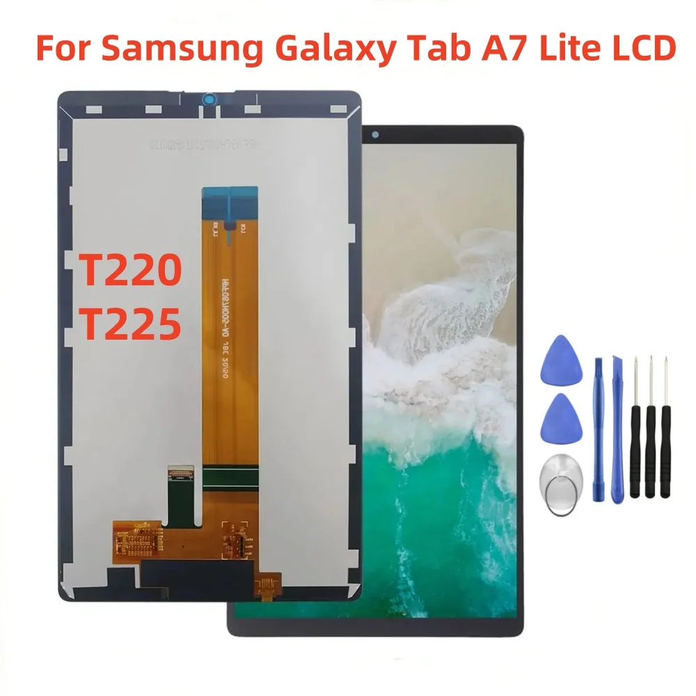 

100% тестовый ЖК-дисплей для Samsung Galaxy Tab A7 Lite 2021 SM-T220 (WIFI) SM-T225 (3G) Замена сенсорного ЖК-дисплея