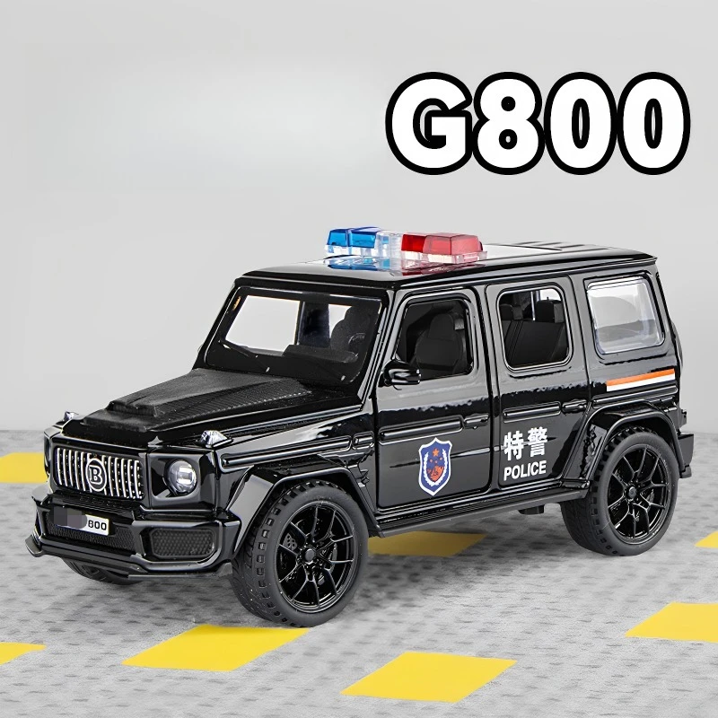 

1:32 G800 полицейская машина из сплава, модель автомобиля, игрушечный автомобиль, миниатюрная литая под давлением масштабная модель автомобиля, звуковой свет, игрушки для детей, подарок