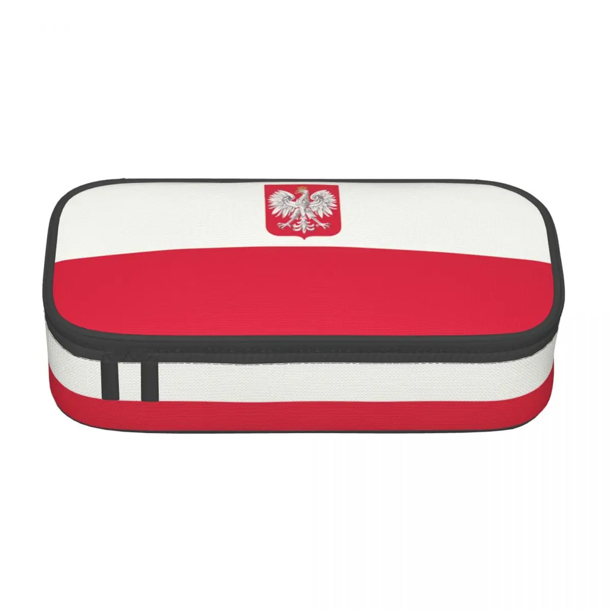 Custom Polish Flag Kawaii Pencil Case Girl Boy Big Capacity Pencil Pouch Students Stationery