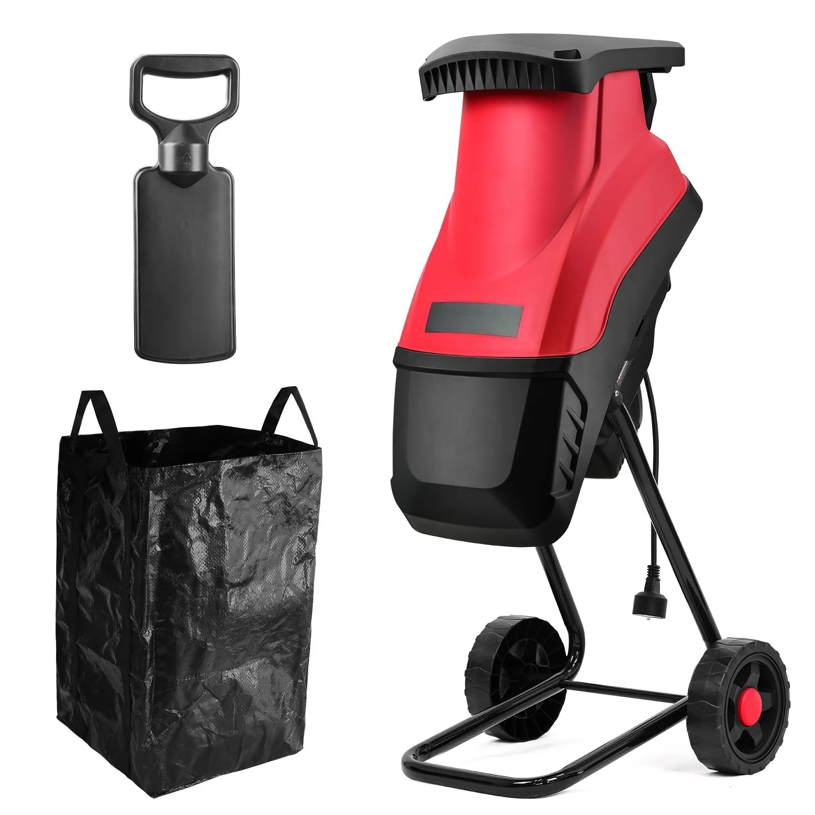 Electric Wood Chipper Shredder, 15A Electric Motor, 1.77