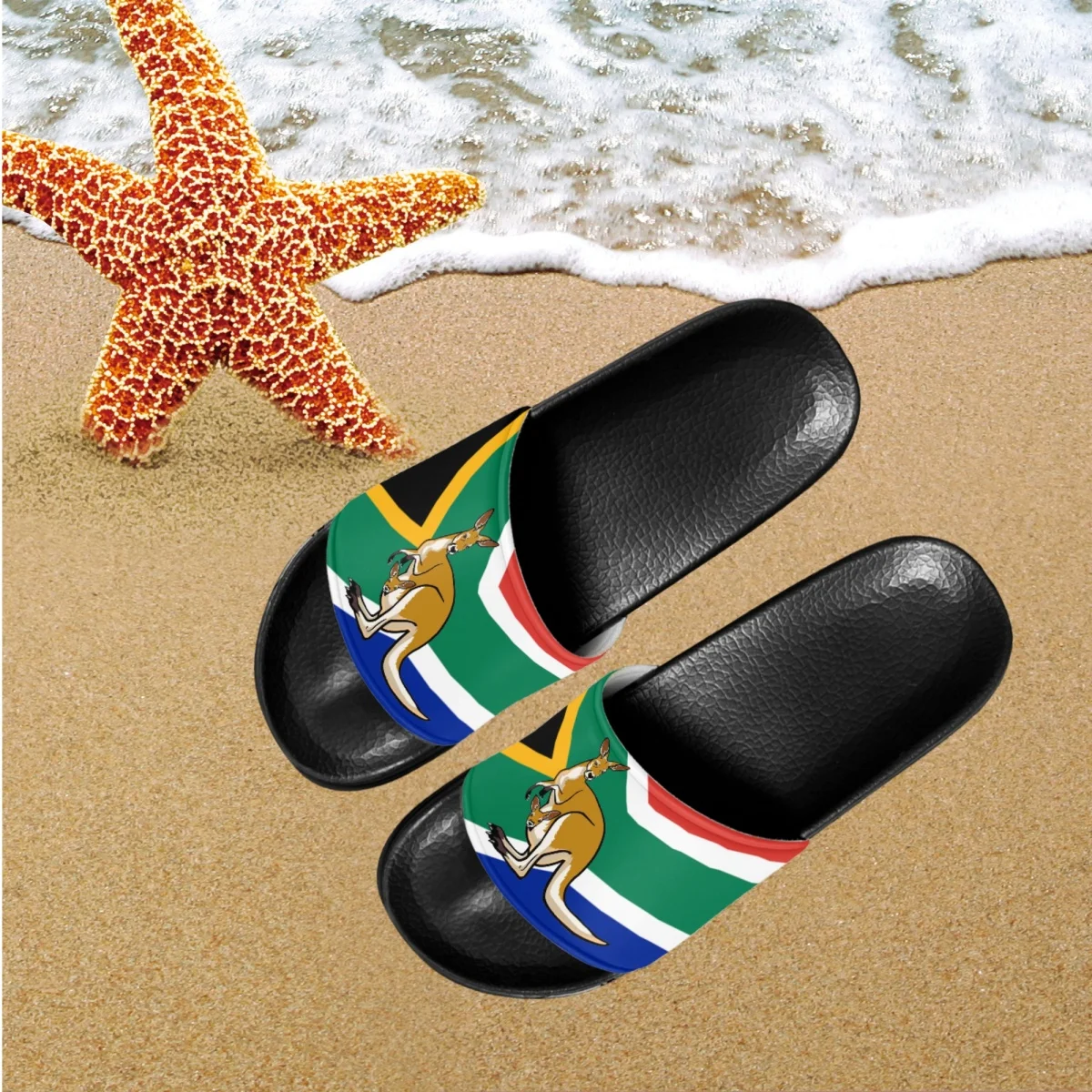 South Africa Flag Pattern Female Bathroom Slippers Outdoor And Indoor Leisure Women's Slippers New Style Home Sandals For Ladies