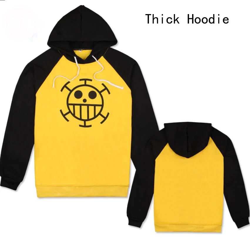 Anime Trafalgar Law Yellow T-Shirt Cosplay costume Long Sleeve hoodie Hooded Hat Cap Halloween Jacket Coat Tshirt