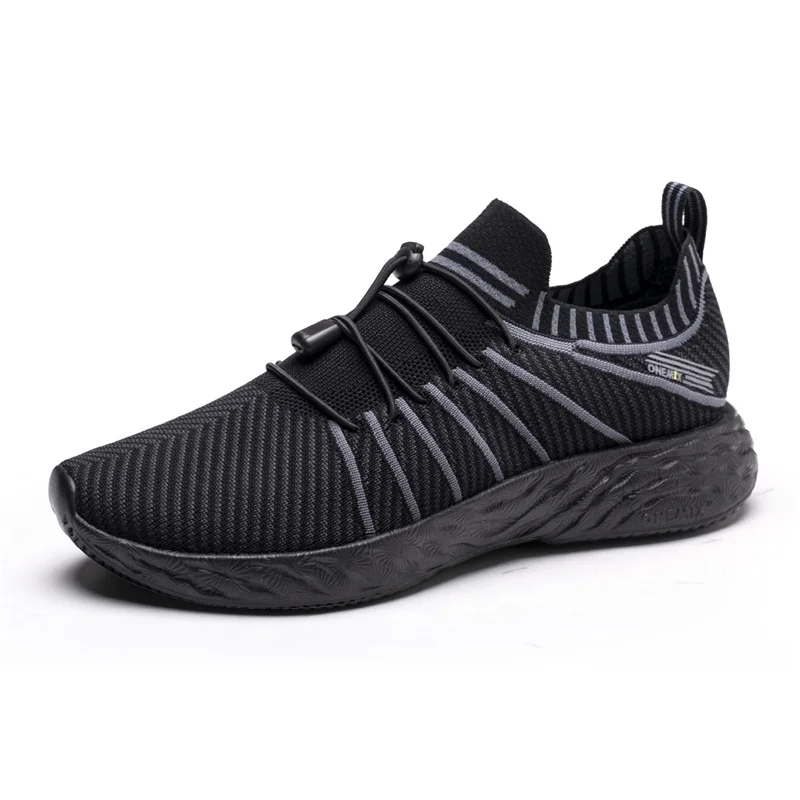 ONEMIX New Black Running Shoes for Men Waterproof Breathable Training Sneakers Male Outdoor Anti-Slip Trekking Sports Shoes