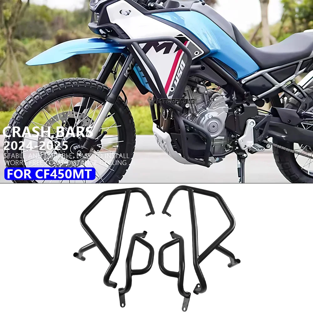 

For CFMOTO CF450MT 2024-2025 Motorcycle Highway Engine Guard Crash Bar Frame Bumper Fairing Protector Bars