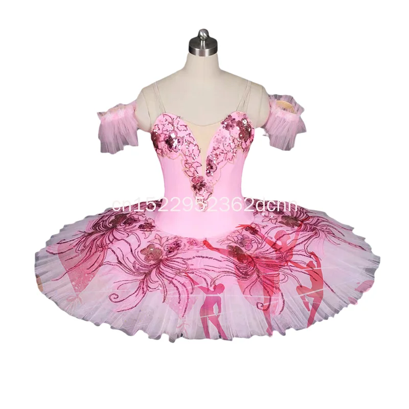Robe de danse de Ballet professionnelle pour filles, jupe Tutu du petit cygne, Costume de spectacle violet pour enfants pour le nouvel an