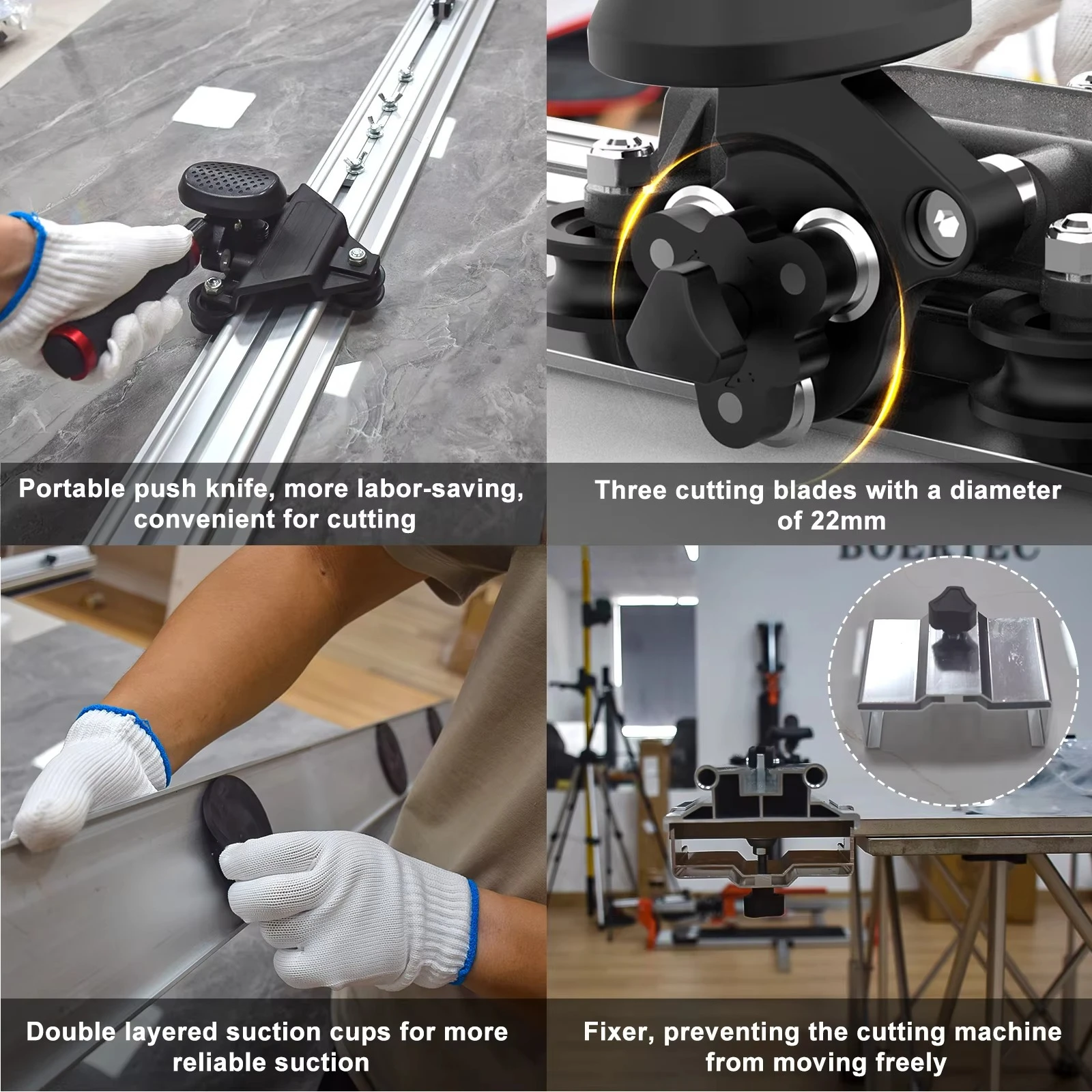 Tagliapiastrelle di grande formato 2600mm Tagliapiastrelle manuale ad alta precisione Coltello a spinta e estrattore per piastrelle in ceramica PL2800