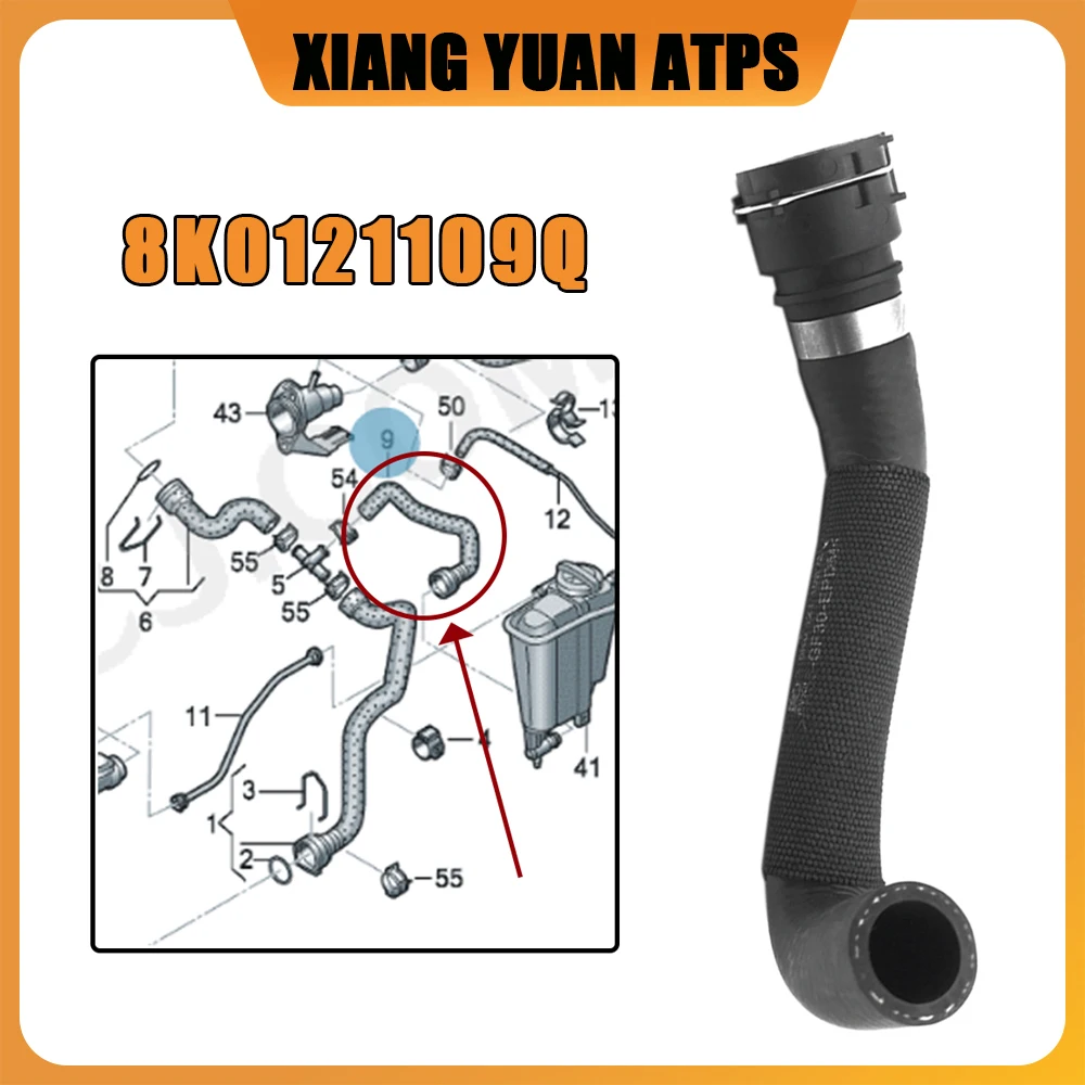 8K0121109Q Coolant Hose With Quick Release Coupling 8K0 121 109 Q For Audi A4 S4 B8 A5 S5 Quattro 2008-2017 1.8L 2.0L