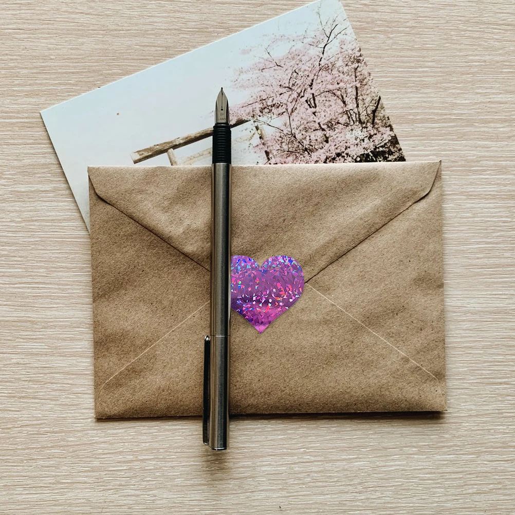 

Heart Shape Stickers Sealing Labels Gift Wrapping Baking Pack AdhesiveDecoration Easy Peel Safe Environmental Practical Smooth