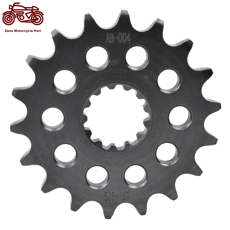 

525-18T 525 18 Tooth Motorcycle 20CrMnTi Front Sprocket Silent Sprocket For Triumph 865 Scrambler 865 Thruxton 865 T100 Black