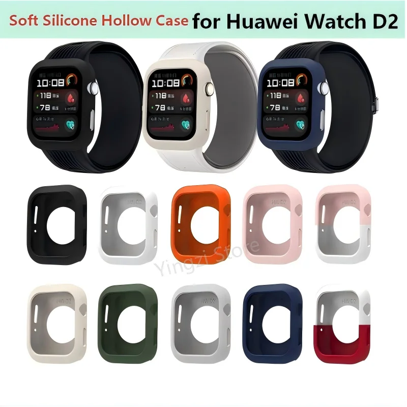 Soft Silicone Hollow Case for Huawei Watch D2 Smart Watch Strap Bumper Protector for Huawei Watch D 2 Shell Accessoies