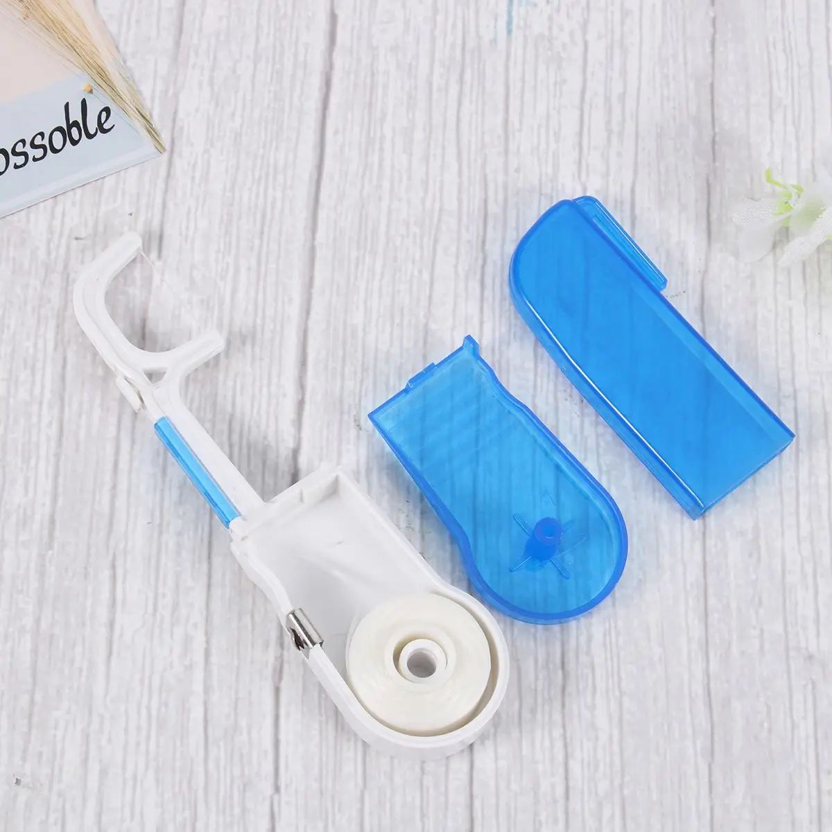 Tooth Floss Dental Holder Support Holder Clean Pick Floss Dental Holder Support Rack Holder With 30 Meters Floss Dental