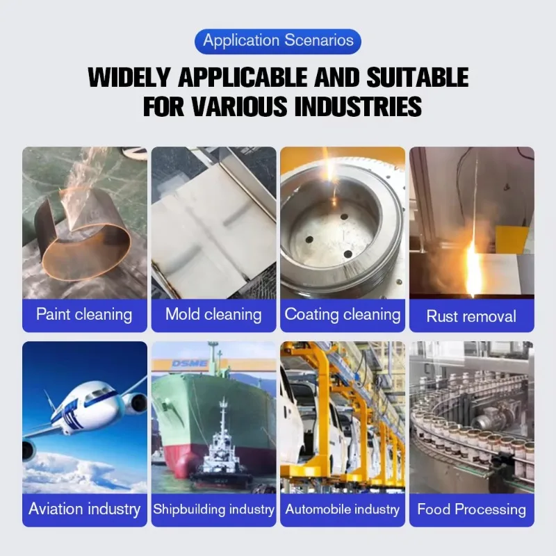 Dry Ice Cleaning Machine/Laser Cleaning Machine For Car Paint Graffiti Rust Oil Wood Removal Customized