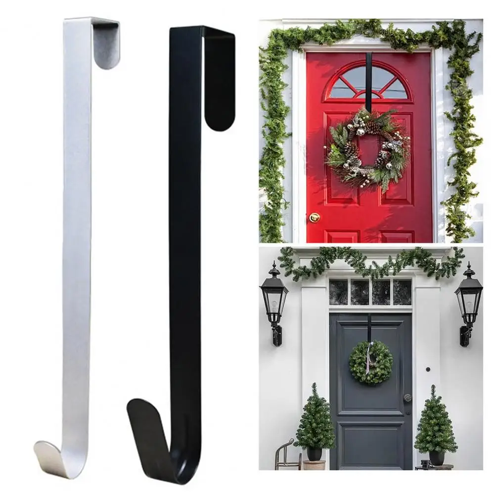 Holiday Door Hook Reusable Door Hanger Adjustable Wreath Hanger Corrosion Resistant Strong Load-bearing Easy to Install