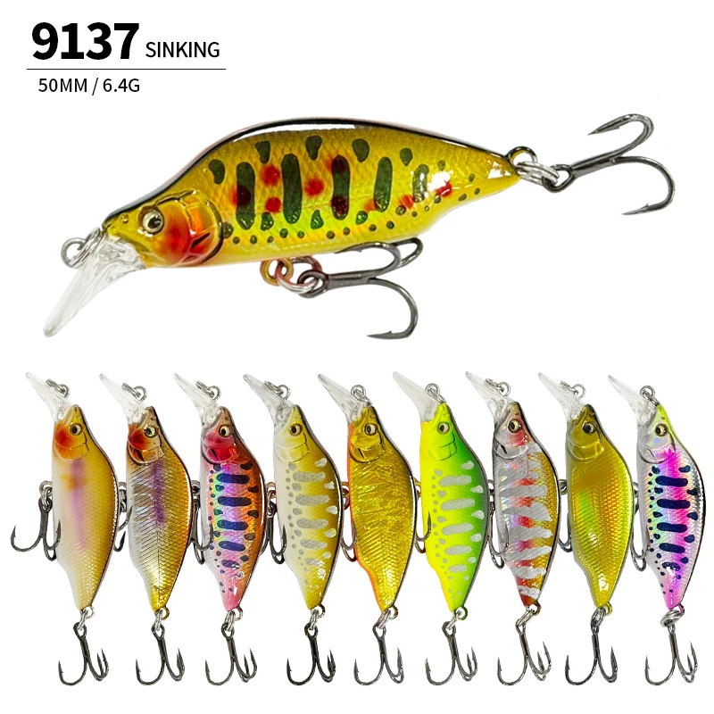 

45mm 3.8g Japanese Sinking Minnow Fishing Trout Lures Peche Wobblers GH44 BAT A FRY Artificial Hard Bait Pesca Fishing Supplies