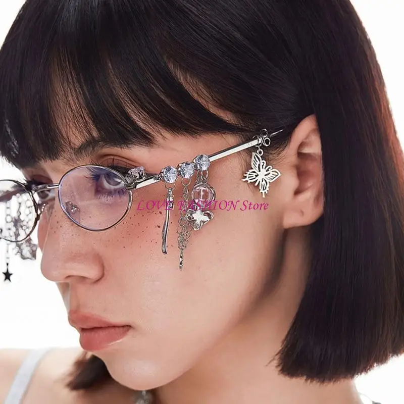 Plain Lens Glasses AntiBlueLight Glasses 2000s Oval Eye Glasses for Various Outfit Y166