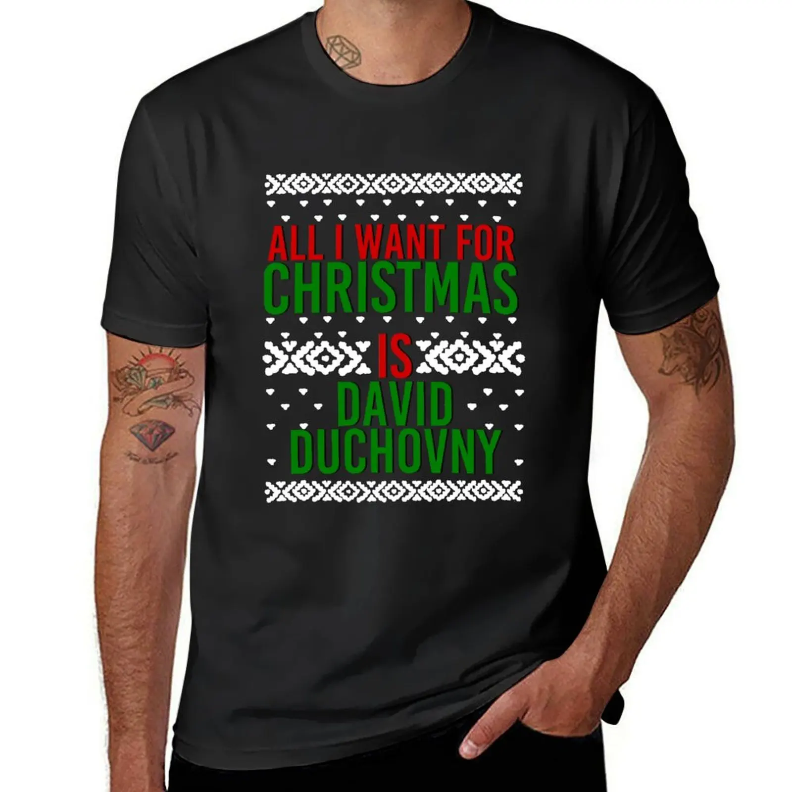 

All I Want For Christmas (David Duchovny) T-Shirt Aesthetic clothing summer top big and tall t shirts for men