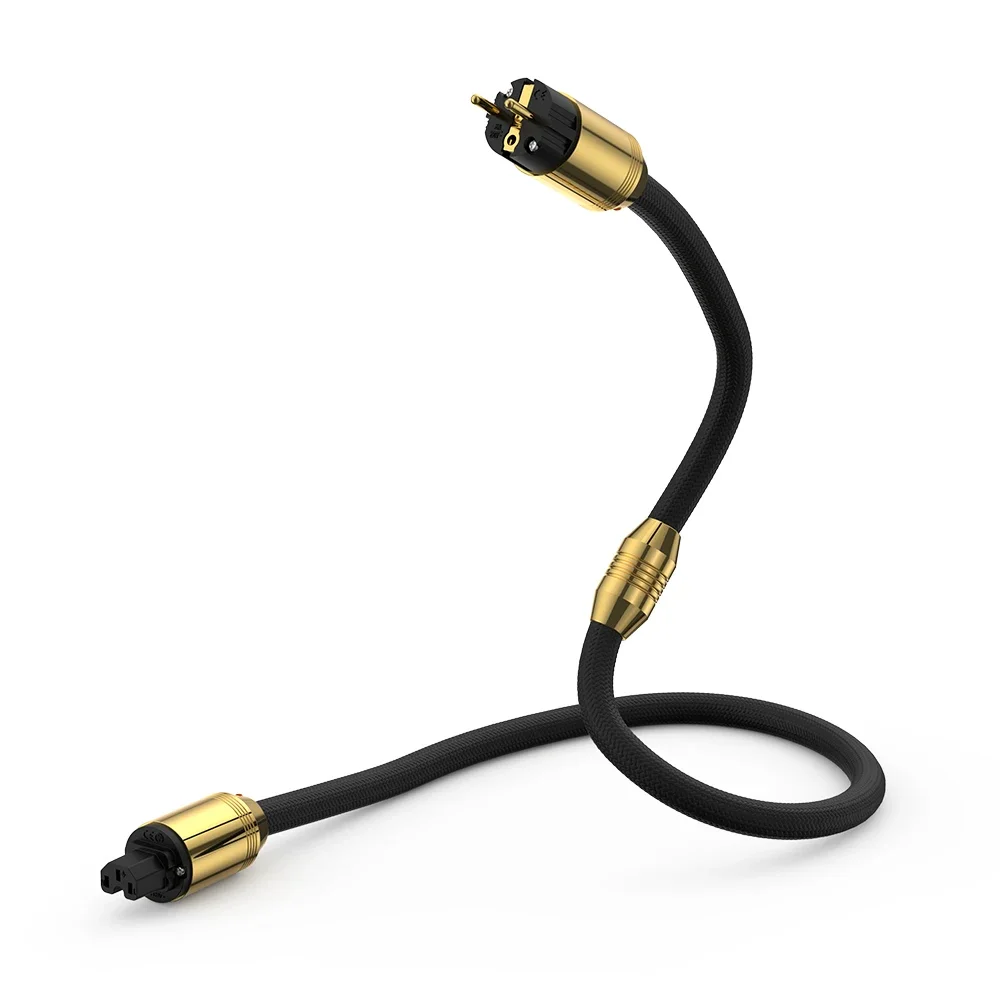 Audiocrast P116 OFC Hifi Power Cable Hi-end Audiophile European AC Power Cord Cable EU Gold Plated Power Plug