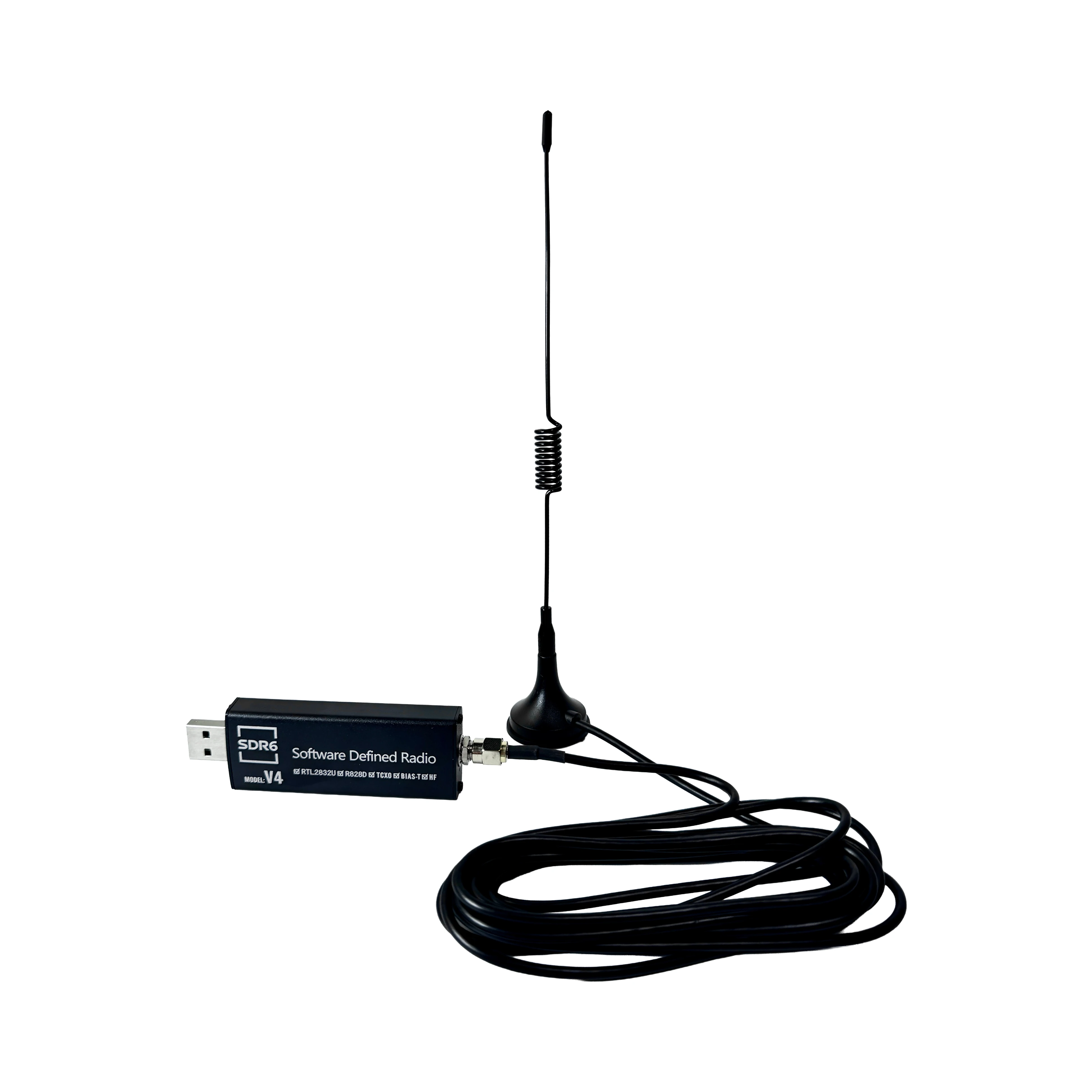 RTL SDR6 V4 Software Defined Radio Receiver RTL2832U 1PPM TCXO HF BiasT SMA Software Defined Radio + Antenna