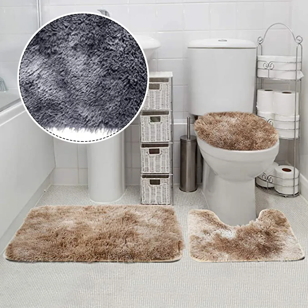 Dekorasi Kamar Mandi Karpet Kamar Mandi Chenille Karpet Chenille dengan Dukungan Anti-selip Keset Kamar Mandi Lembut Dukungan Karet Pengalaman Mewah