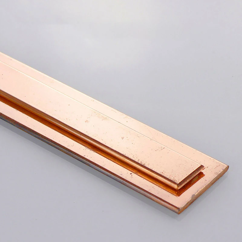 1pcs Thickness 10/12mm 99.9% Pure Red Copper Flat Metal Plate T2 Metal Rod Flat Bar Strip Width 20 30 40 50 60 80 100mm