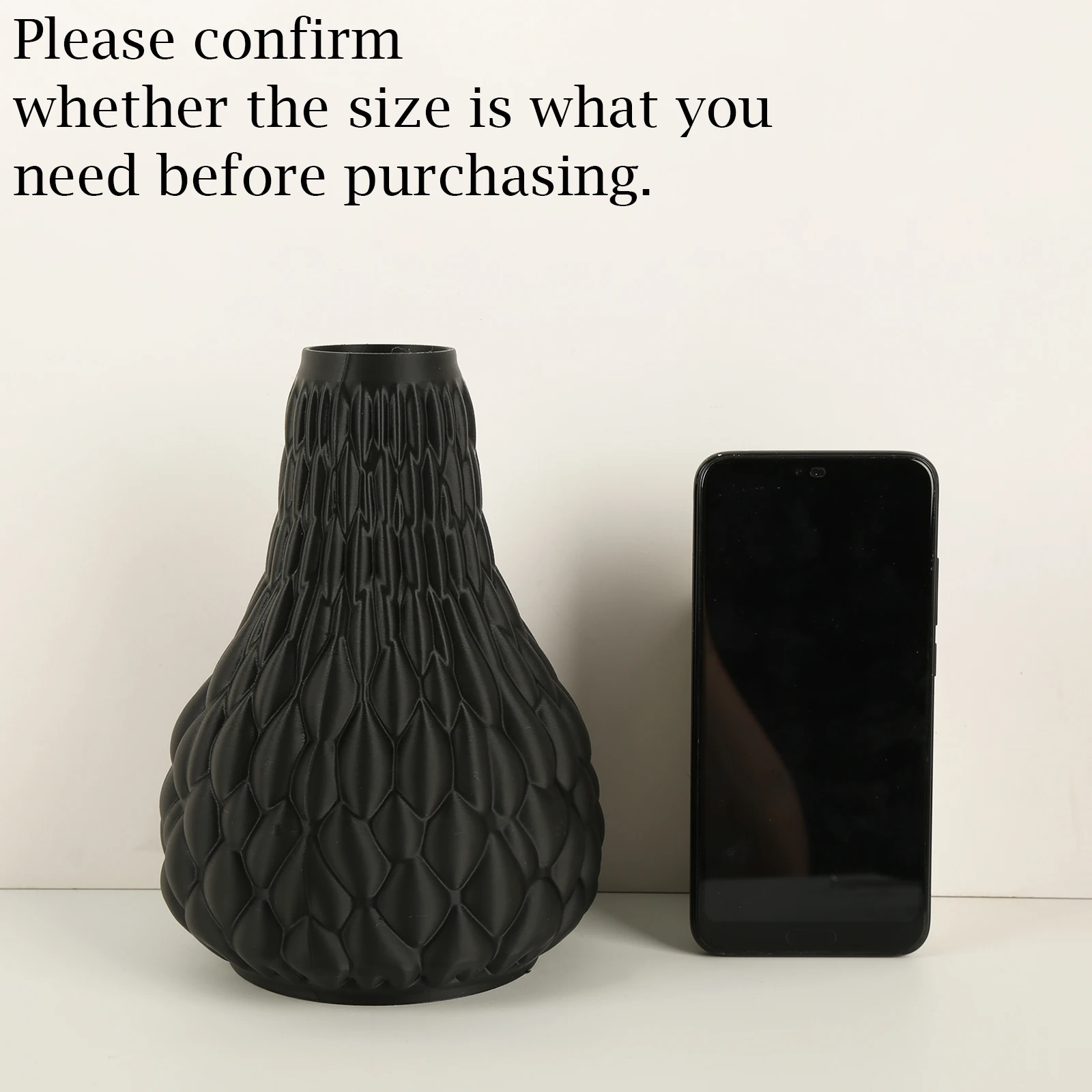 Cross-border Vintage Rhombus Black Resin Vase European Simple Textured Flower Vase Living Room Table Floral Decor Ornament