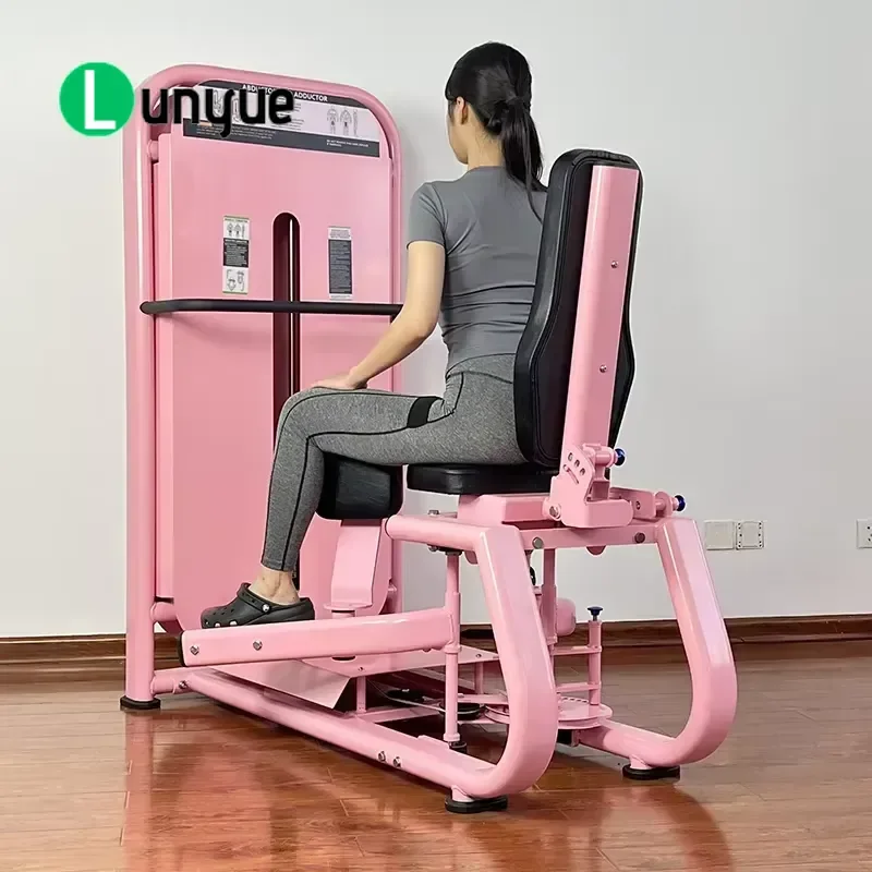 Adjustable Steel Hip Abduction Adduction Machine For Glute Training With Pin Load Selection 70kg Weight Stack Home Gym