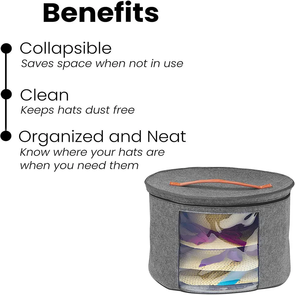 ​ Wiadro do przechowywania kapeluszy filcowych, przenośna torba podróżna na ciśnienie i brudne rzeczy, perspektywiczna torba do przechowywania ubrań i zabawek, pudełko do przechowywania kapeluszy.