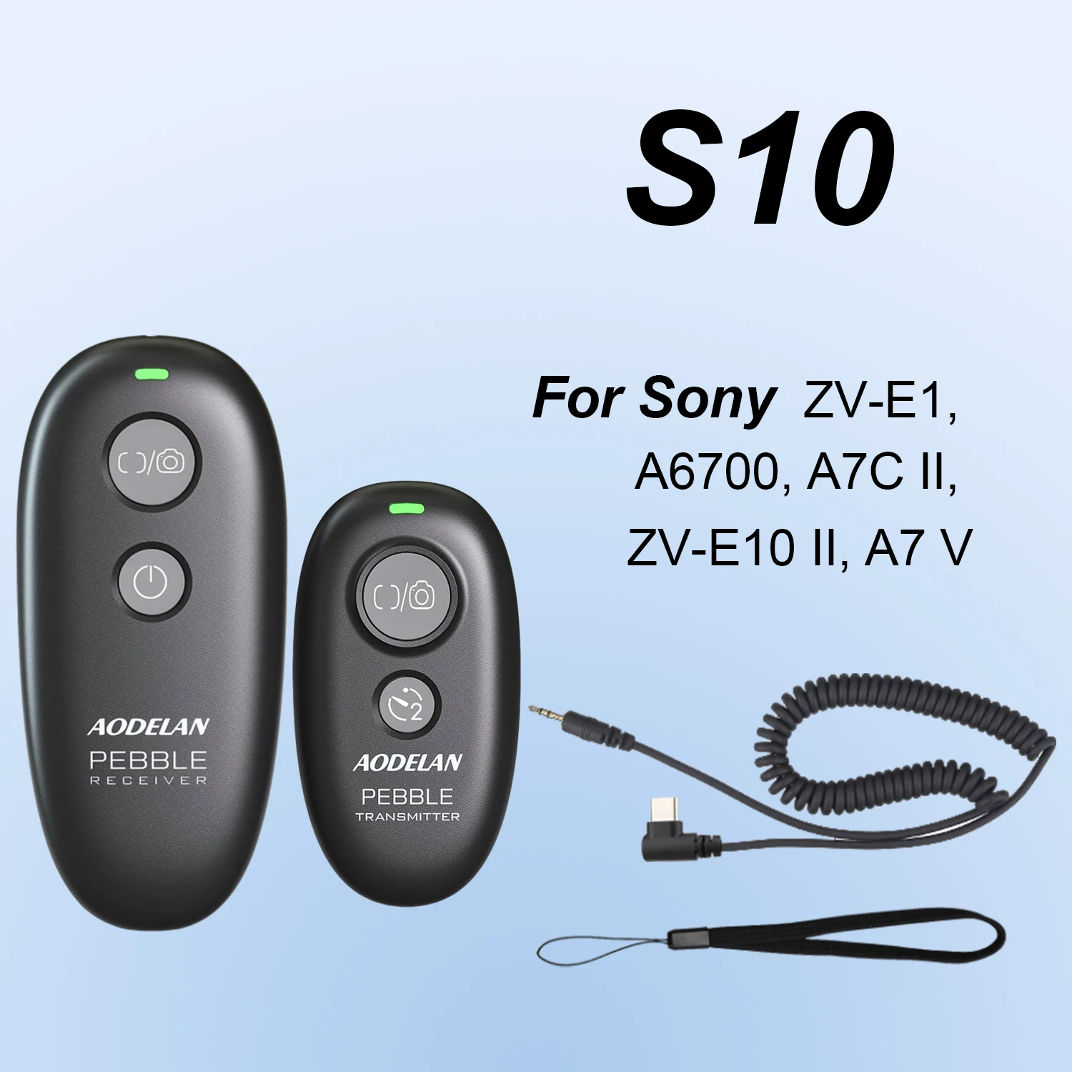 Continuous Shooting 2.4Ghz Wireless Remote Control Shutter Release for Sony ZV-E1, A6700, A7C II, ZV-E10 II, A7 V, A7M5