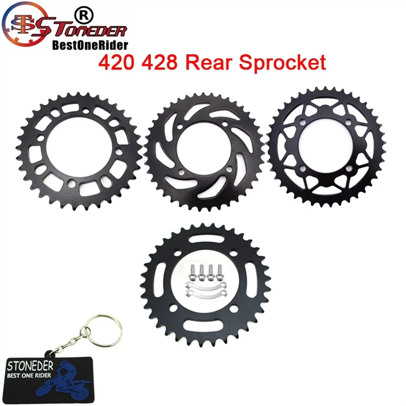 STONEDER Rear Sprocket 420 428 35T 37T 39T 41T 43T For SDG Hub Wheel Pit Dirt Bikes Motorcycle