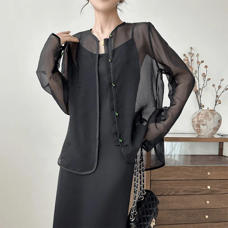 Novo 2025 verão feminino longo sve proteção solar irt ultra fada novo chinês sle tendência nacional emagrecimento treetter