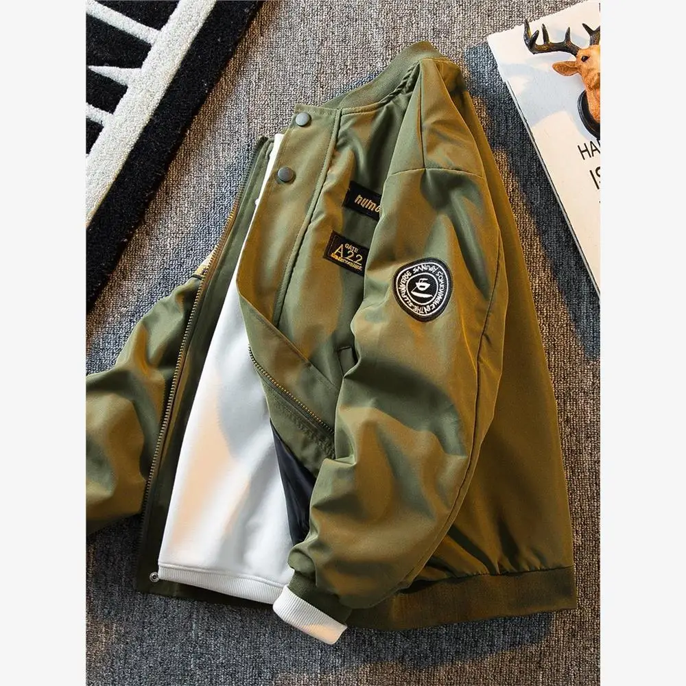 

Новый модный брендовый свободный повседневный бейсбольный джерт с вышивкой, мужской весенне-осенний винтажный пилотный джерт или длина V-Ne