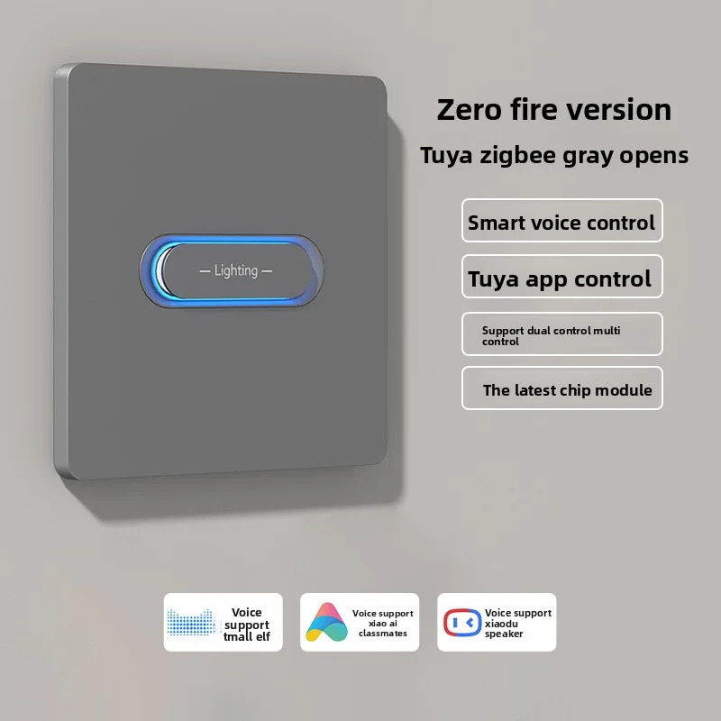 Tuya مفتاح زر ذكي زيجبي التحكم المزدوج متعدد التحكم المنزل الذكي التحكم في الوقت التبديل التحكم الصوتي التحكم عن بعد 86