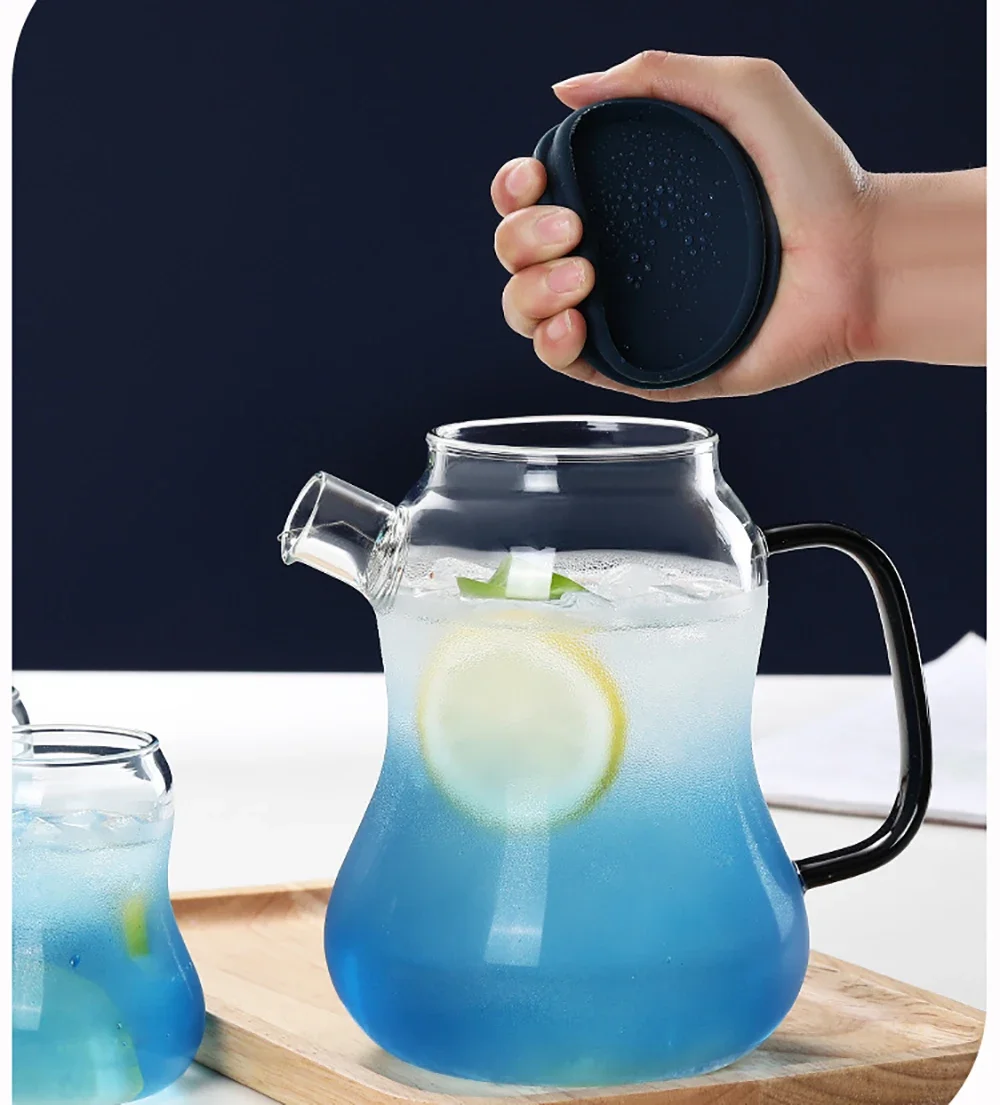 1.4L إبريق الشاي الزجاج المقاوم للحرارة غلاية إينفوسير إبريق الشاي وكوب مجموعة اواني الشاي Oolong Gaiwan Pu Erh وعاء إبريق الشاي Puer الصينية صانع