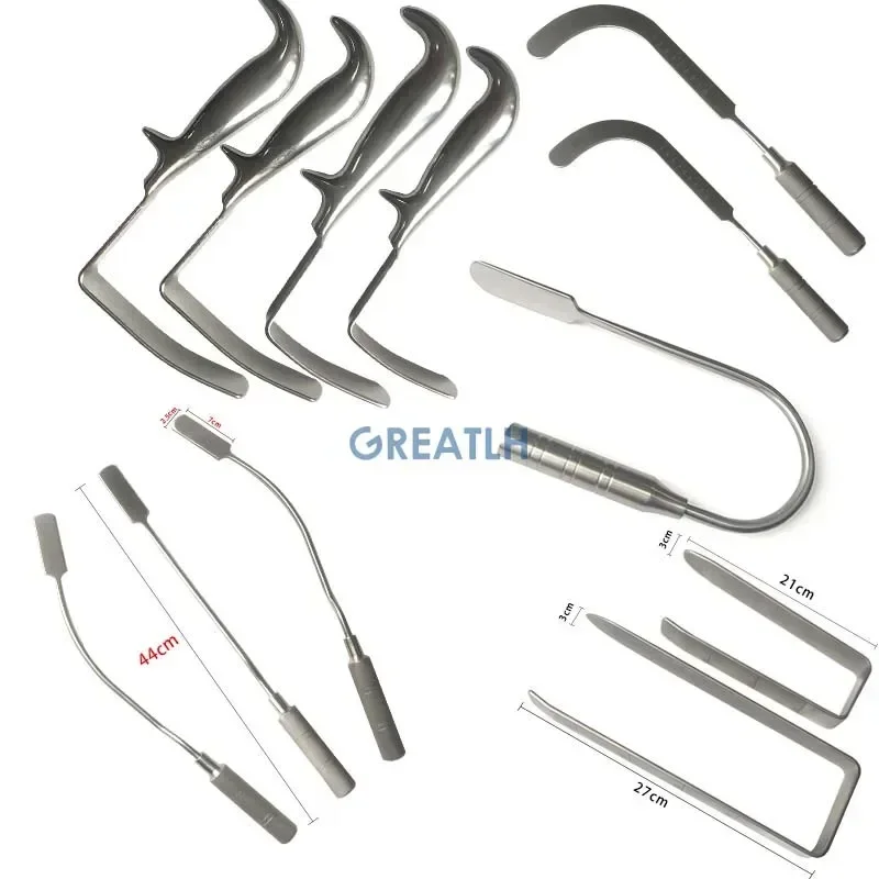 Autoclavabe Breast Detacher Sickle Retractor L/U Shape Enlarging Breast Augmentation Cosmetic Beauty Tools