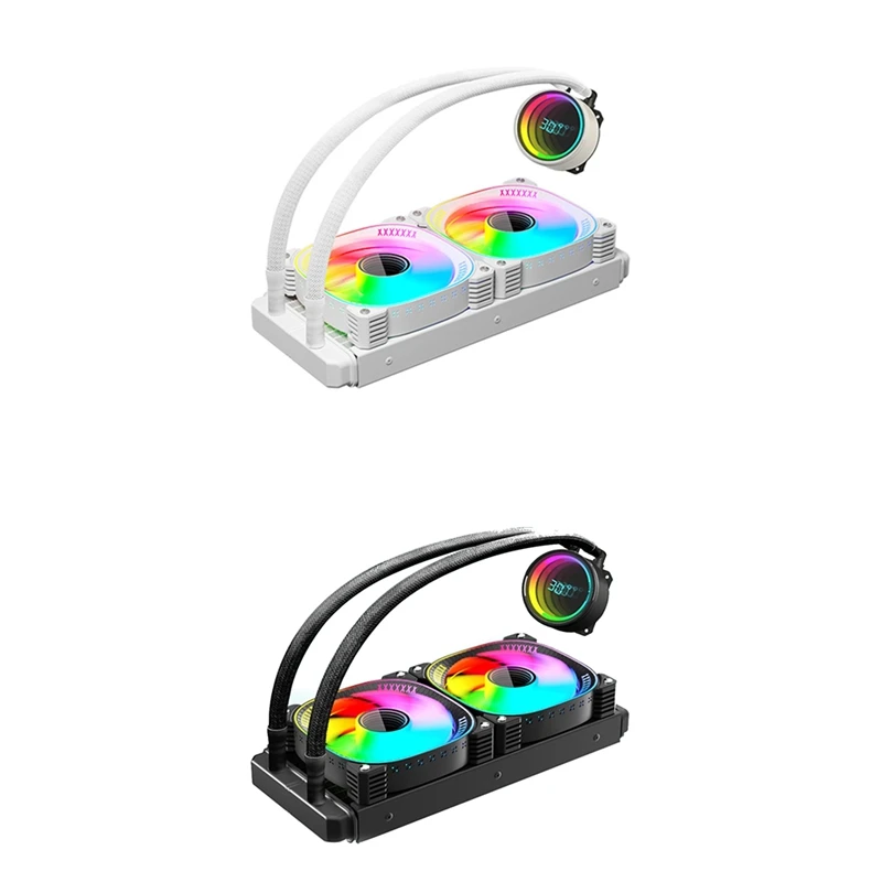 Встроенный цифровой дисплей с водяным охлаждением, радиатор процессора, Argb, беспроводной объектив, дисплей температуры, вентилятор процессора