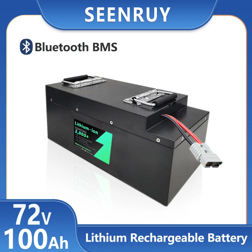 SEENRUY 72V 100AH  Li-ion Lithium Polymer Battery Built in BMS Perfect For 7200W Electric Cars Motorcycle Vehicle