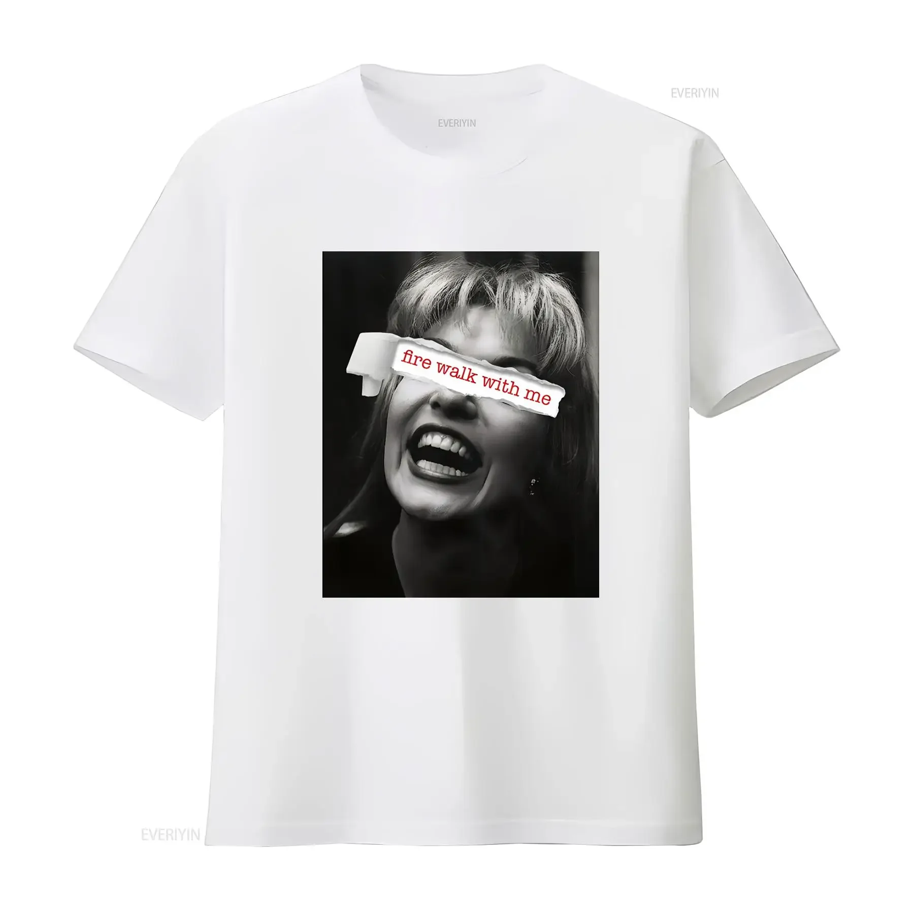 تي شيرت Fire walk with me SweaT Twin Peaks Laura Palmer ملابس مصممة عتيقة مغسولة قابلة للتنفس للارتداء اليومي غير الرسمي