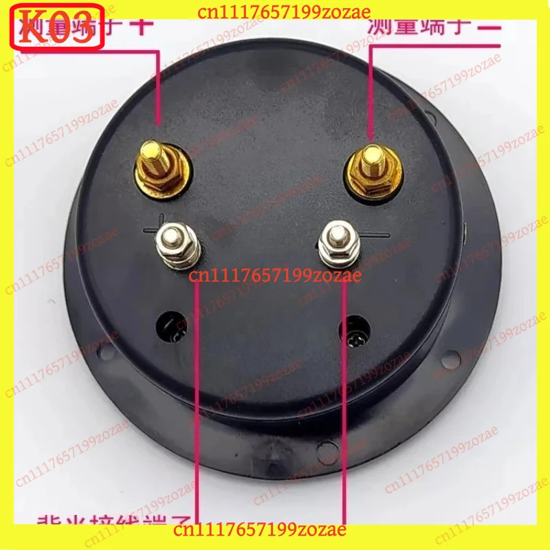 SD-65 Circular VU Meter Black Pointer Retro Dial Level Voltage Meter Head Yellow Backlight Customizable Blue Backlight