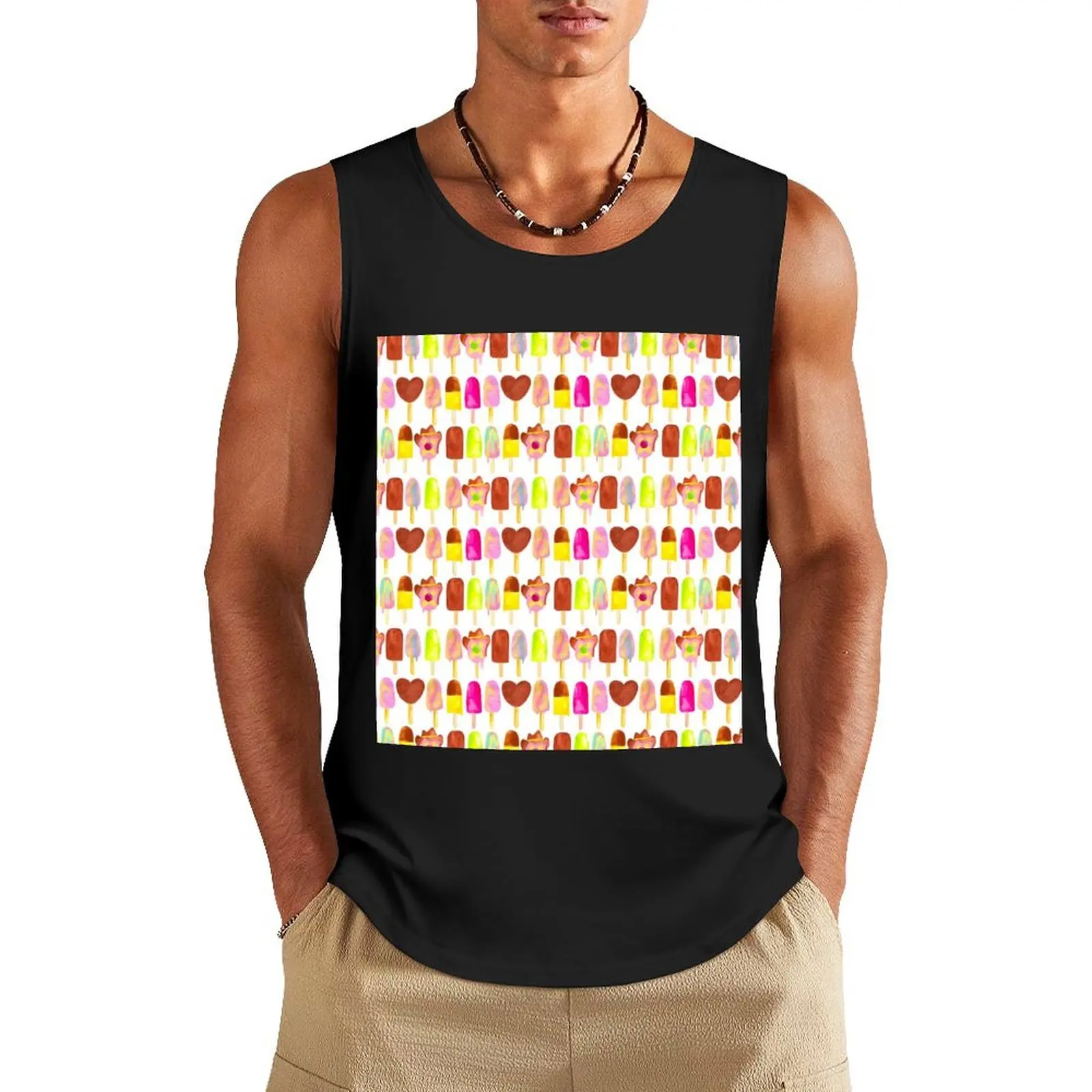 

Aussie Ice Creams Tank Top vests for men sleeveless vests muscle t-shirt t-shirts for Men's gym