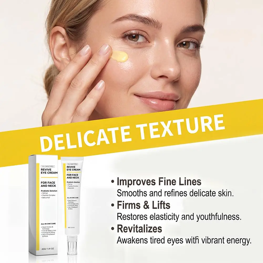 Multi-purpose Eye Cream Retinol Retinal Bakuchiol Peptide Complex Moisturizing Firming Lifting Reduce Dark Circles Fine Lines