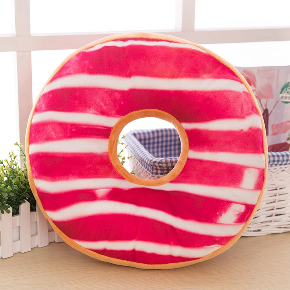 

Strawberry Doughnut Pillow 40cm Comfortable Seat Back Cushion Donut Throw Pillow for Home Office Car Decor Donut Pillows